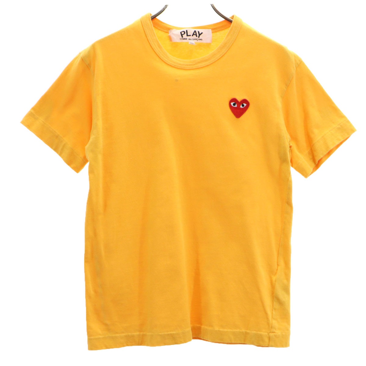 PLAY COMME des GARCONS プレイコムデギャルソン 2017年 日本製 半袖 Tシャツ S 山吹色 レディース 古着