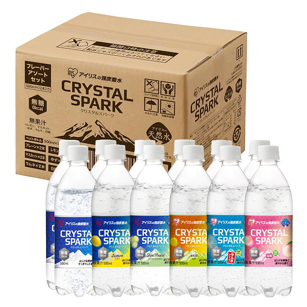 Qoo10] Crystal Spark 【6種飲み比べセット】炭酸水 500ml