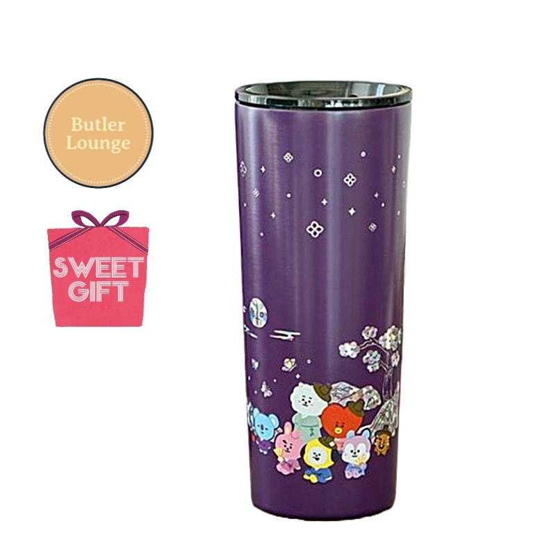 [NEW] プレミアムK タンブラー 710ml 正規品 螺鈿プリント 大容量 ステンレス保温マグ/ BTSキャラクター/ ARMYギフトにも /COOKY, CHIMMY, TATA