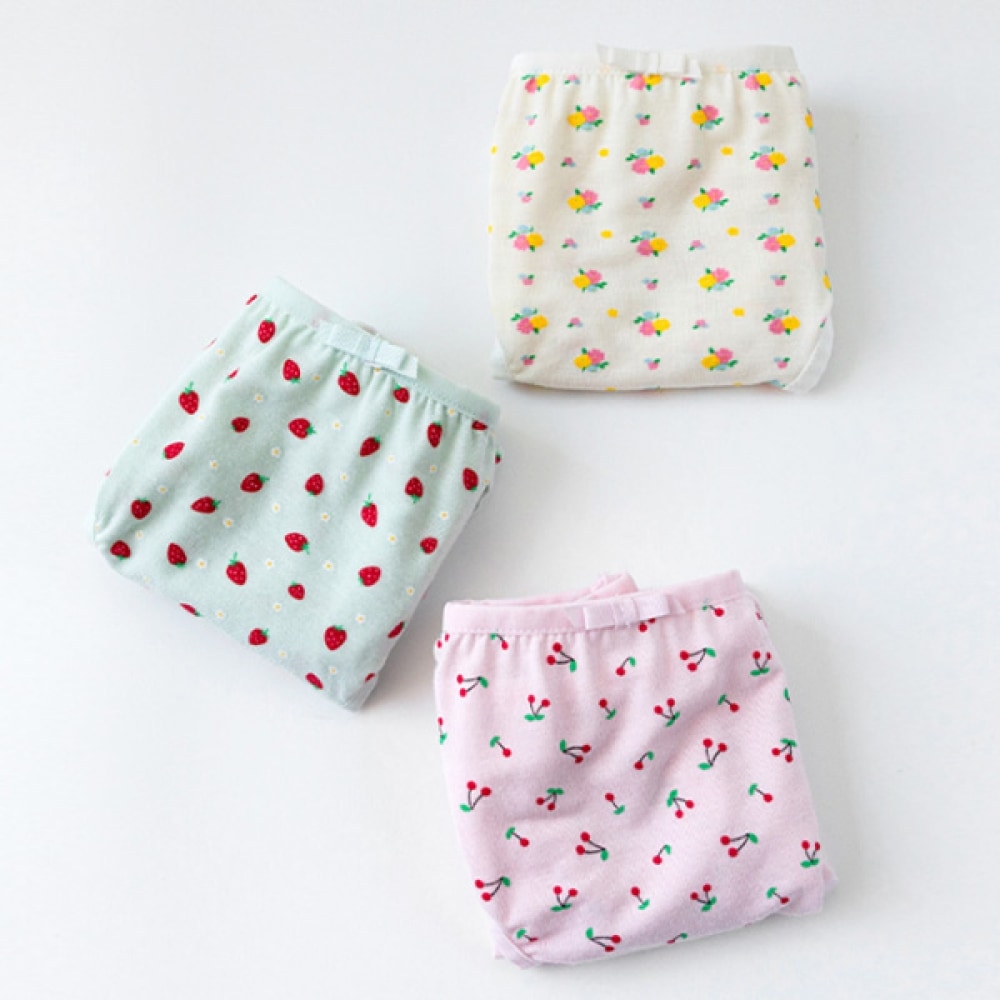 アイラブジェイフルーツフラワー女の子パンティ3種セットJWAPA01