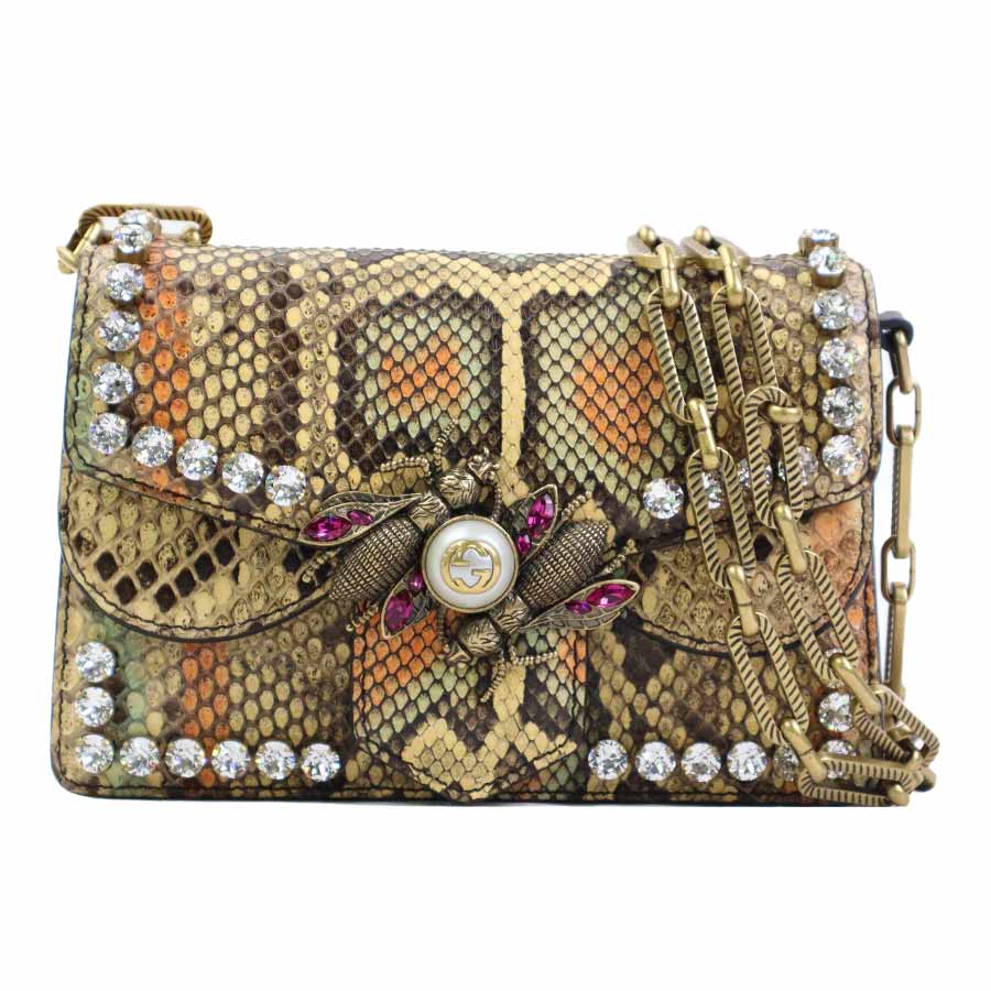 グッチ GUCCI ショルダーバッグ パイソン ベージュ系 レディース 489218 90150a 68,750円