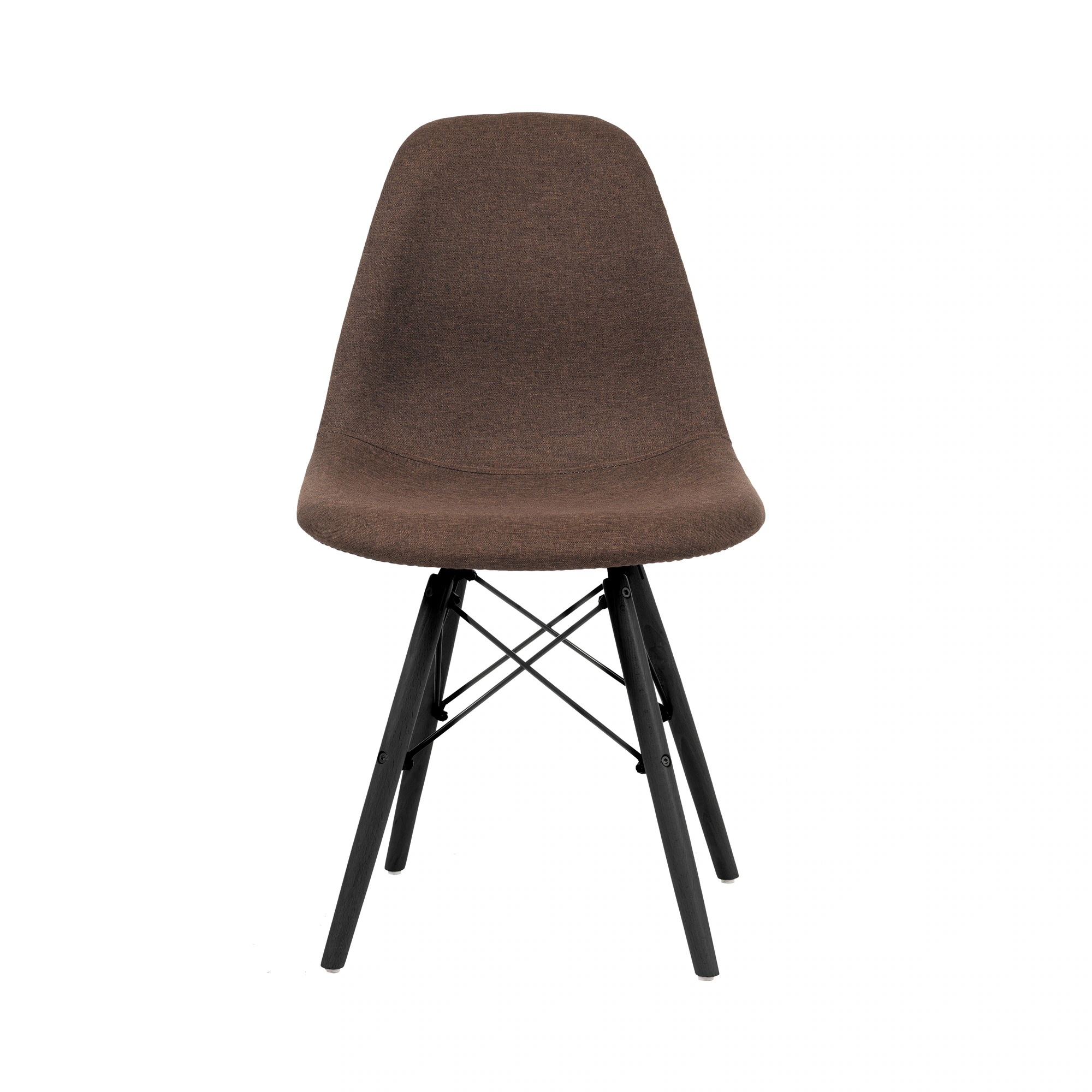 516【4脚】【ブラウン座面＆ダークブラウン脚】【ファブリック】 イームズチェア リプロダクト ダイニングチェア ダイニングチェアー イームズチェア DSW eames イームズ チェアー DSW イ