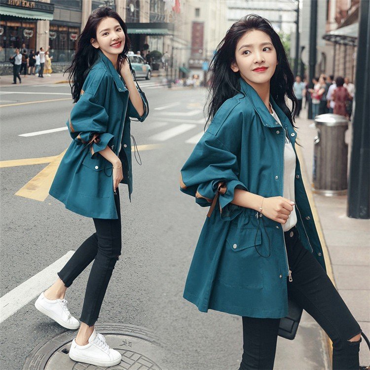 トレンチコート スプリングコート トレンチジャケット レディース 春秋 スプリング ポッケト ダブル