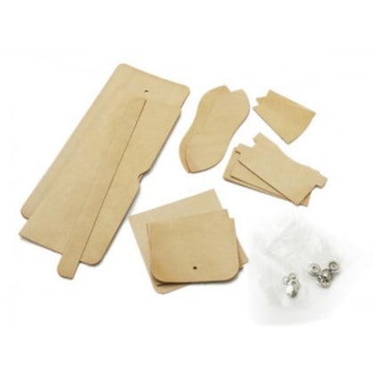 スタンダード二つ折りウォレットキット ナチュラル(サドルレザー) Pkit105-01