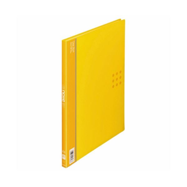 （まとめ）ライオン事務器 クリアーブック(ノイル)A4タテ 20ポケット 背幅14mm イエロー CR-20n 1冊 (×10セット)