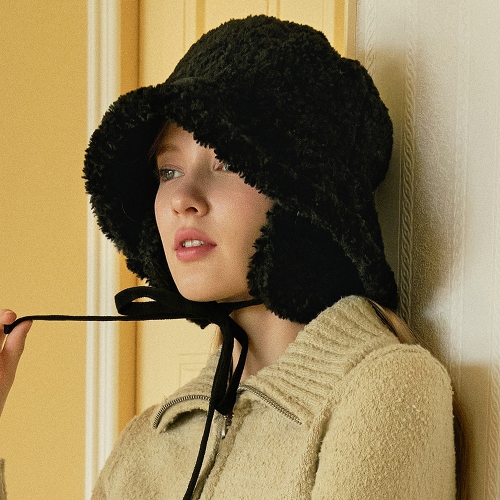 ジャスティナ J. レターファーイヤーフラップハット BK (JEACEM4BF919BK320)