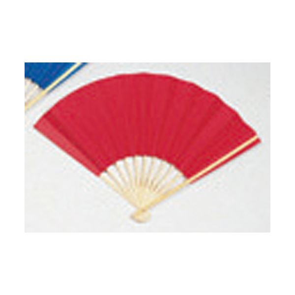 （まとめ） ゴークラ カラー扇子 赤(×20セット)