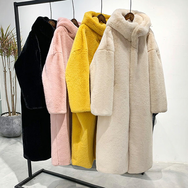 ファーコート フェイクファー コート レデイース ファー ボアブルゾン 防寒コート ロング丈 冬 長袖 ゆったり 軽量 防風 防寒 ふんわり 暖かい あったか ショート丈 モコモコ 韓国風 柔らかい