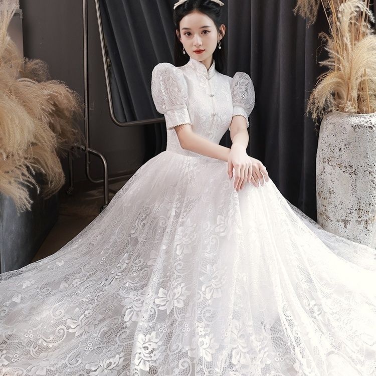 ウェア 2024 秋のイブニングドレス気質レトロな花嫁婚約帰りドレス通常女性着用可能