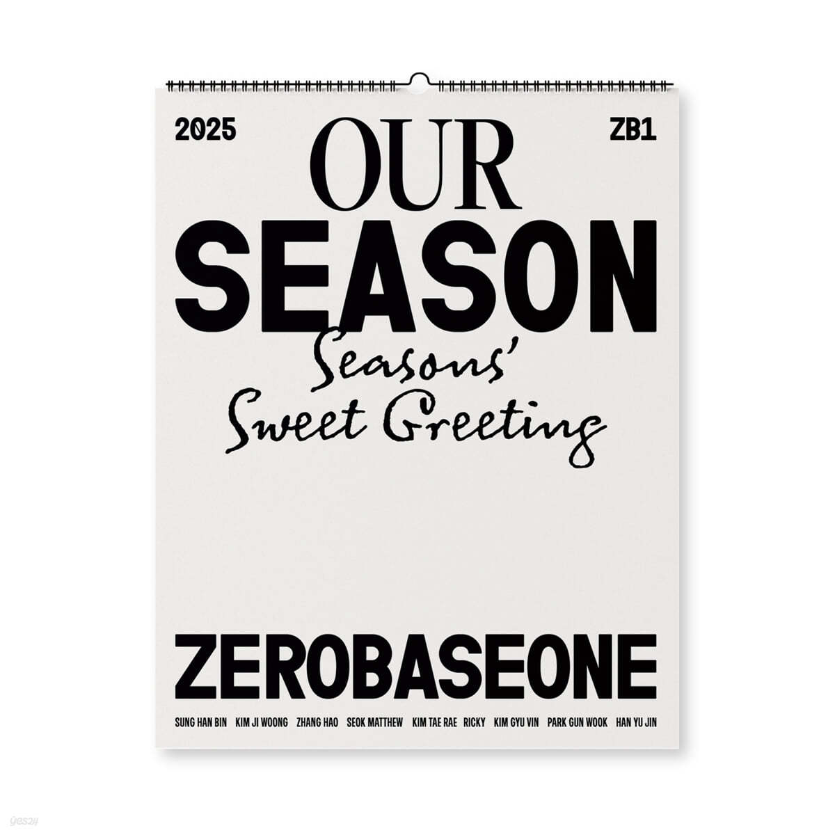 ZEROBASEONE 2025 WALL CALENDAR [OUR Season] ZB1 シーグリ シーズングリーティング 公式カレンダ