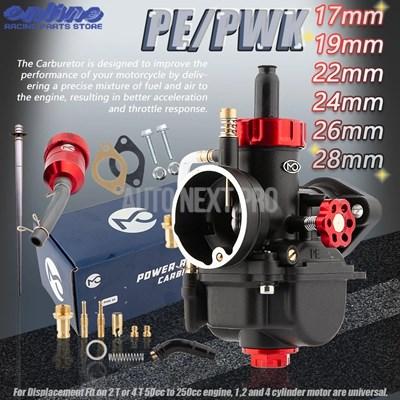 ヤマハ 汎用 atv pwk pe17 19 22 24 26 28mm 2t 4t用キャブレター付きバイクフランジエンジン