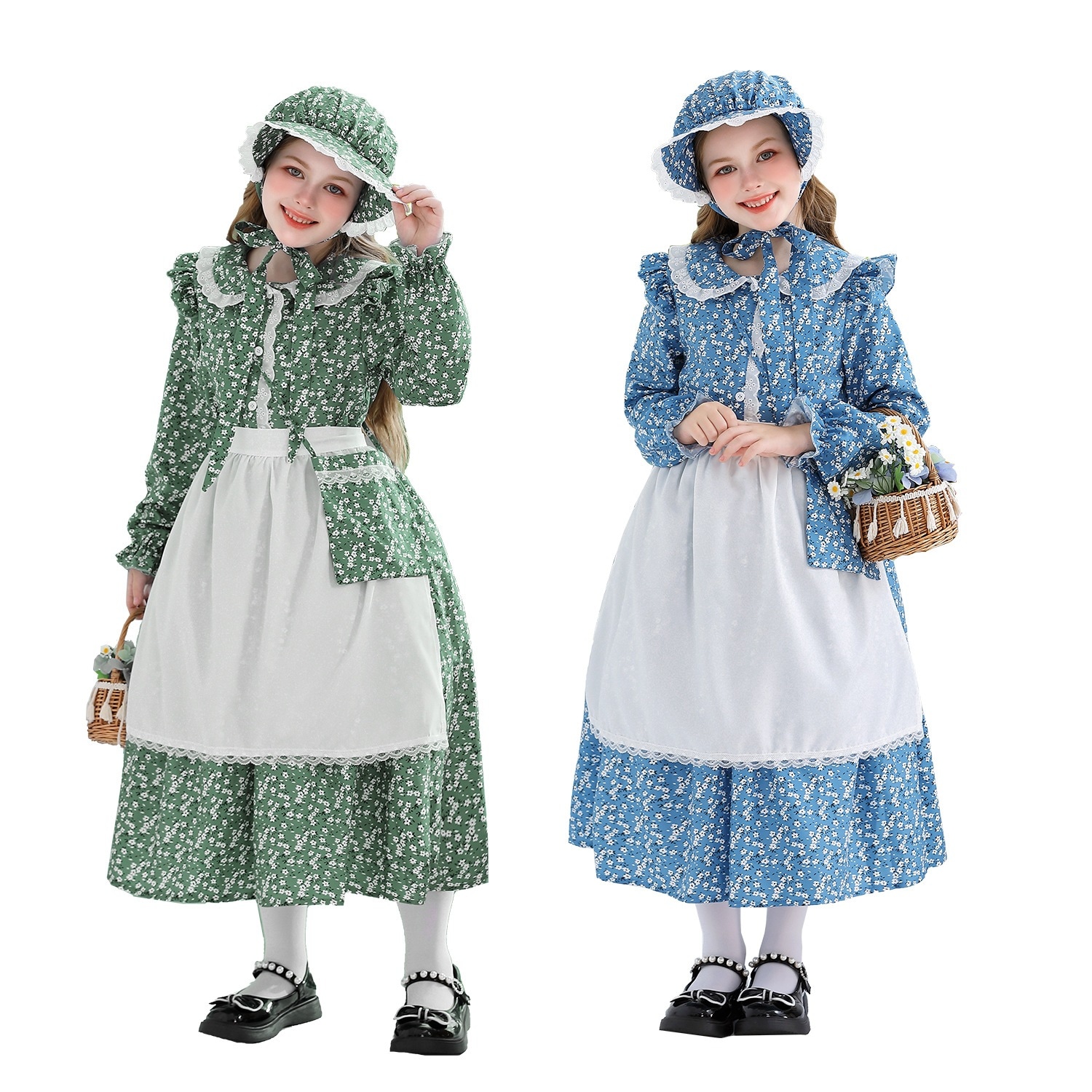 コロニアルガールズ子供服 プレーリーパイオニア トレイルブレイザー 子供服 ヨーロッパマナー 田園風 メイドドレス