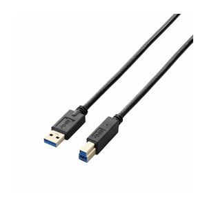 (まとめ)エレコム USB3.0ケーブル(A-B) USB3-AB20BK(×3セット)