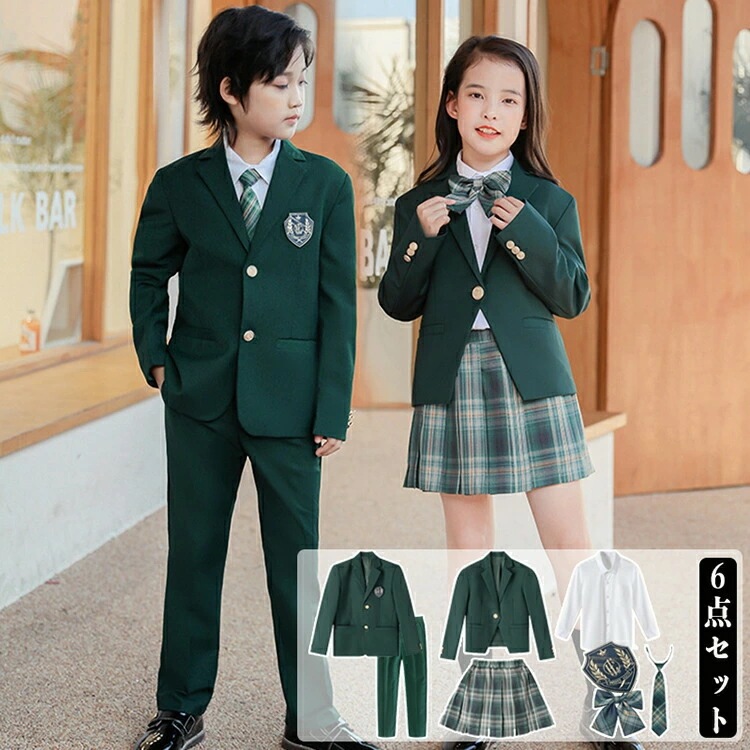 入学式 スーツ フォーマル 子供服 卒業式 キッズ 5点セット 子供スーツ 結婚式 チェック柄 スカート 男の子 女の子 キッズフォーマル ピアノ 小学校 お受験 長袖 おしゃれ フォーマルスーツ 上