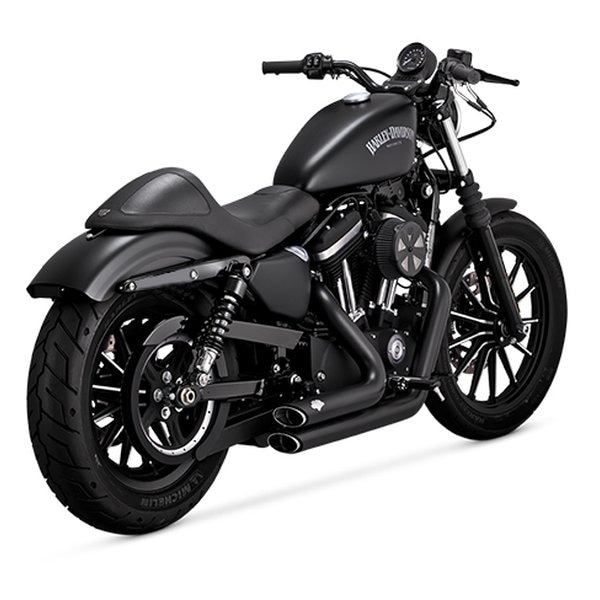 ShortShots Staggered PCX ショットスタッガード ブラック マフラー Sportster 14-22 1800-2580