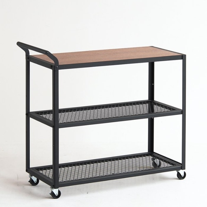 カートワゴン アンセム キャスター ウォールナット anthem 3段 ワゴン 木製 スチール 市場 Marche ANW-2837 台車 園芸ワゴン キッチン収納 収納ラック キッチンワゴン