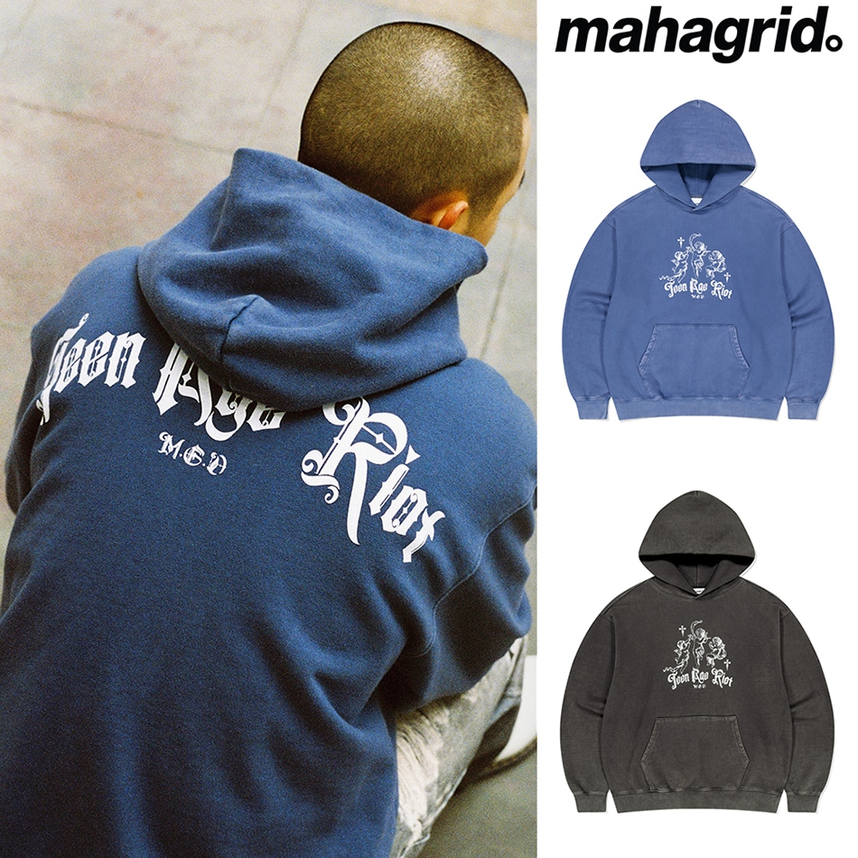 [mahagrid] WASHED ANGEL HOODIE
