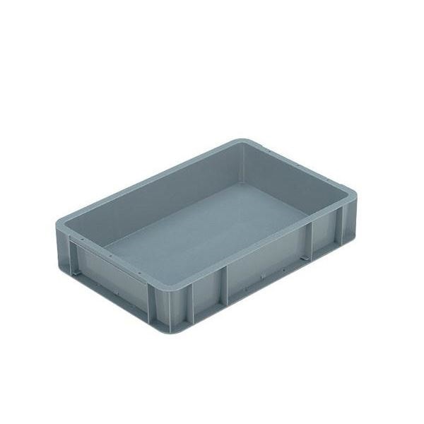 [10個セット] TP規格コンテナボックス [TP-341B 穴無し] グレー 相互モジュール嵌合可