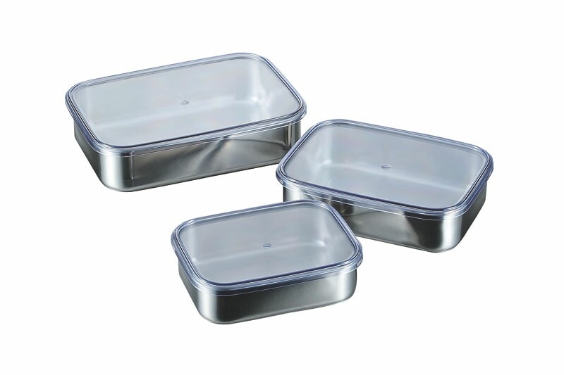 （まとめ買い）寿金属工業 18-8キッチンバット ABS樹脂蓋付 小 [x3]