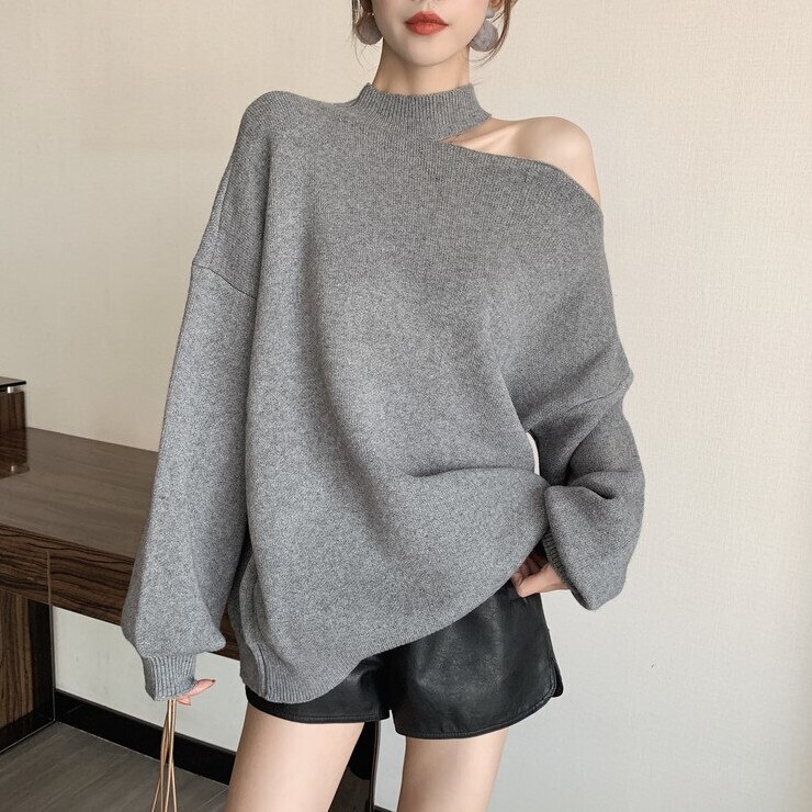 ニット　トップス セーター　プルオーバー　オーバーシルエット 長袖 厚手　裏起毛　冬　秋　ハイネック　ふわふわ　もこもこ　キレイ目　大人可愛い　おしゃれ　カジュアル　エレガント　韓国　シンプル　デート 5,681円