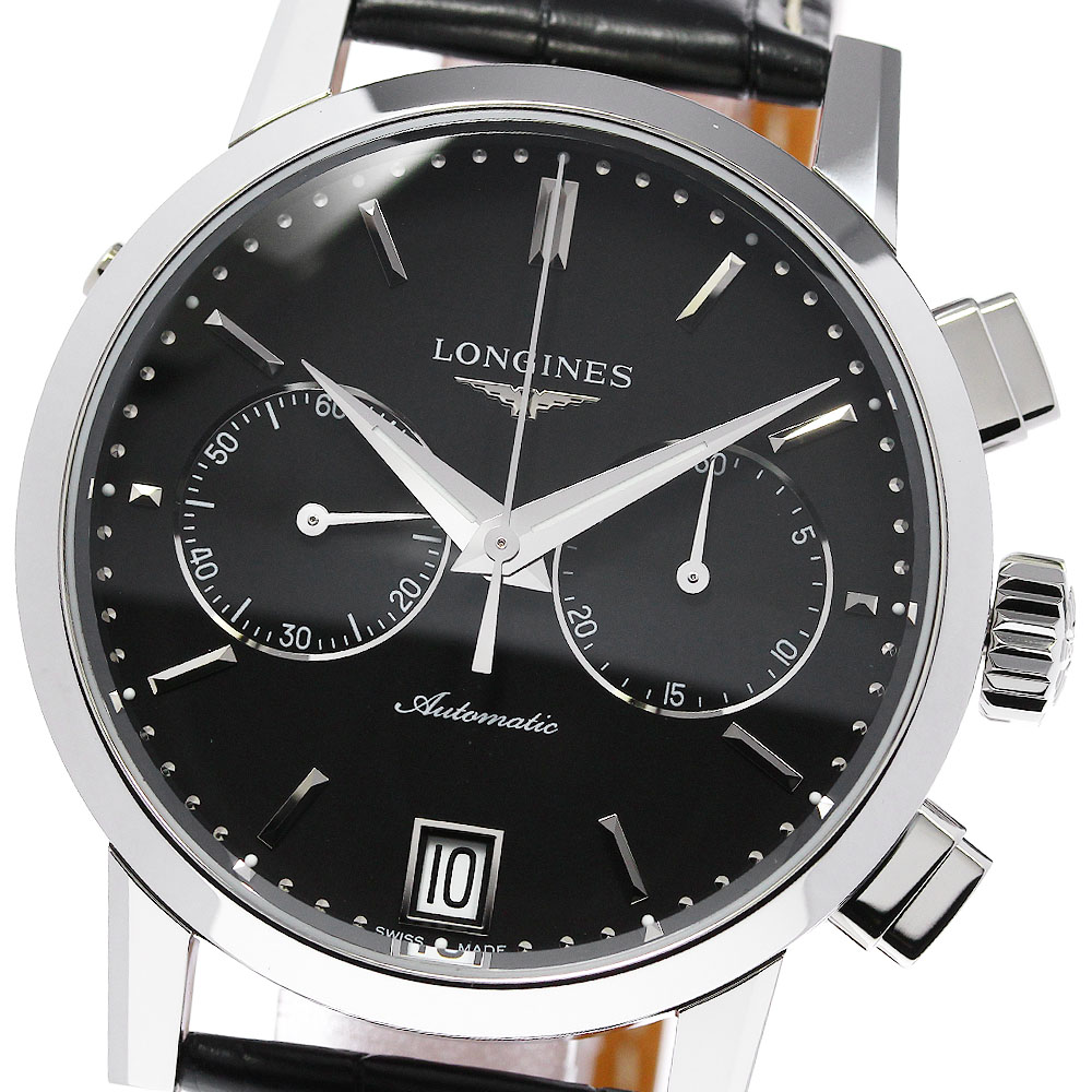 ロンジン LONGINES L4.829.4 ロンジン 1832 クロノグラフ デイト 自動巻き メンズ 極美品 箱保証書付き_824252【中古】