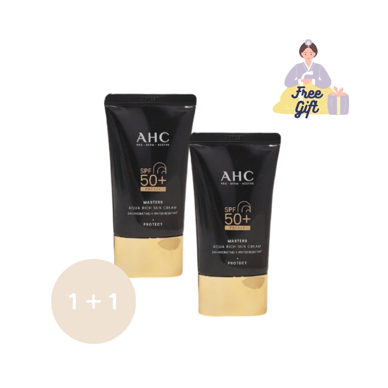 【テミンPick】[1+1] マスターズアクアリッチサンクリーム SPF50+ PA++++ 50mlX2　トーンアップ/ベタつかない日焼け止め/白浮きしない/オーガニック 5,161円