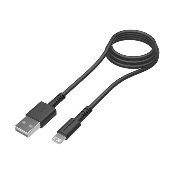 （まとめ） 多摩電子工業ロングライフ Lightning ケーブル ブラック 1.0m TH281L10K 1本 (×3セット)