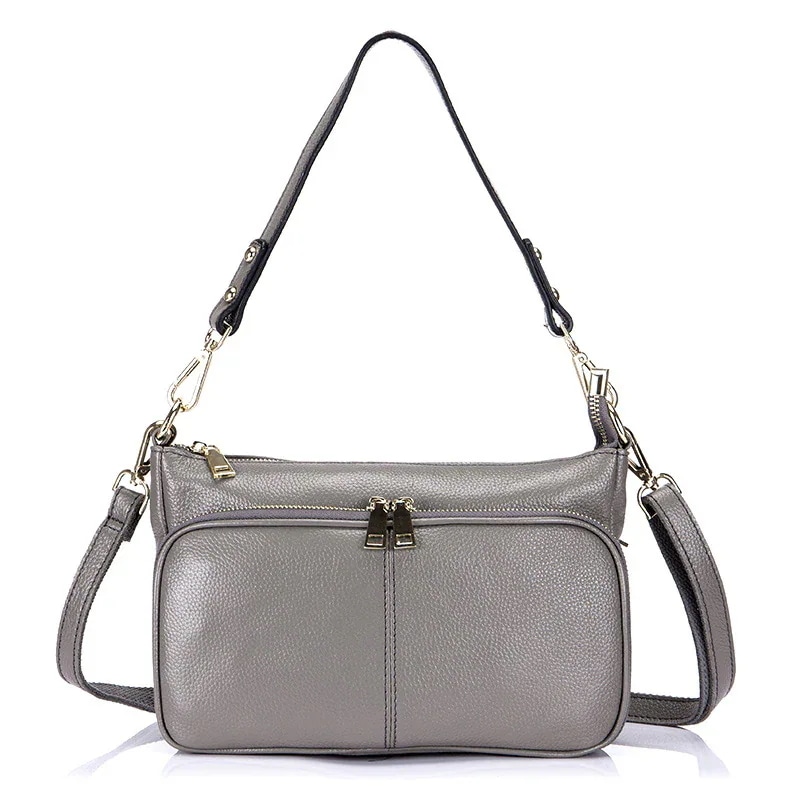 新型ファッション本革カバン多機能ファスナーの斜め掛けバッグ2Wayバック