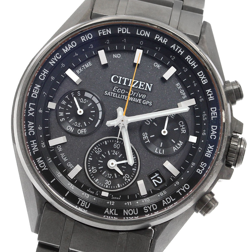 シチズン CITIZEN CC4004-58E/F950-T024521 アテッサ サテライトウェーブ デイト ソーラー電波 メンズ 内箱付き_907573【中古】