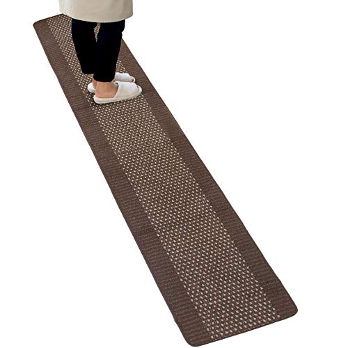 オカ キッチンマット ブラウン 約45cm270cm 優踏生 洗いやすい (ずれない 洗える 日本製) 5,146円