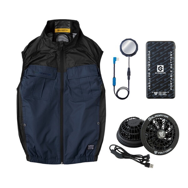 コーコス G254149 ボルトクールベストペルチェセット ネイビー XL (PSE適合)