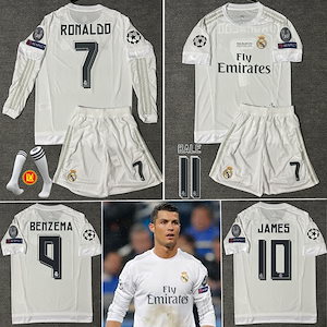 正規品　15-16 レアル・マドリード　ロナウド　長袖　ホーム　ユニフォーム adidas レアルマドリード 15/16 ユニフォーム ホーム 長袖