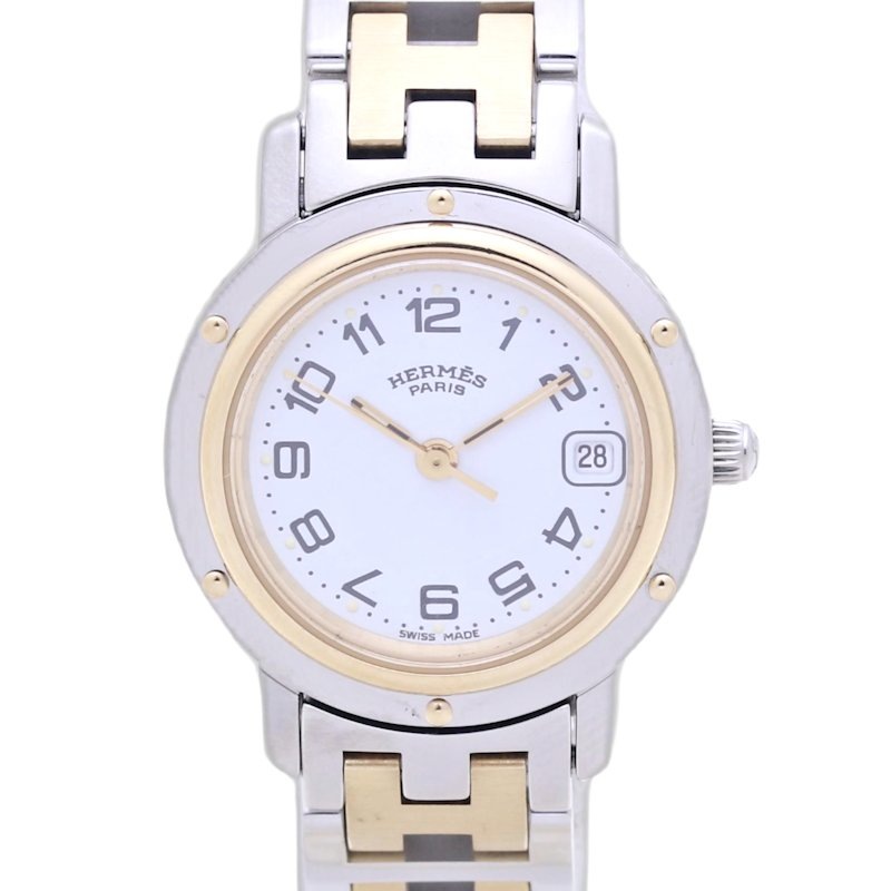 クリッパー CL4.220.130/3752 旧バックル 【磨き済/電池交換済】 ステンレススチールxGP(ゴールドメッキ) レディース/130390【中古】【腕時計】 57,750円