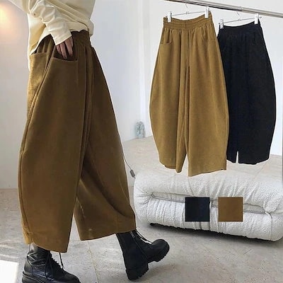 ファッション秋冬カジュアルワイドパンツ新作パンツ/ハーレンパンツ/パンツ/ワイドパンツ