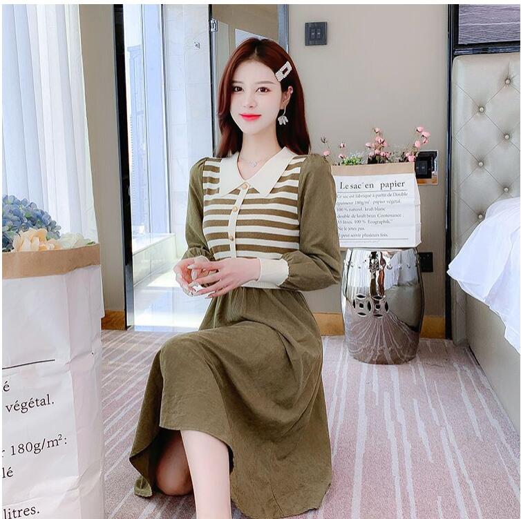 高校生 秋と冬の服 可愛い エレガント 日常 パーティードレス カジュアル レディース ギフト リカちゃん風フェイクニット2枚 5PL06