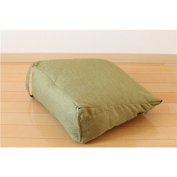 日本製 撥水加工生地 リラックス クッション [M グリーン] クッション チップウレタン