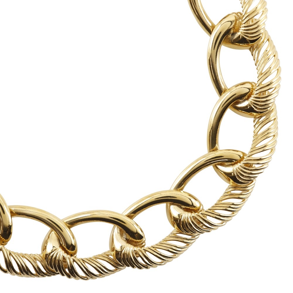 ビッグチェーン ネックレス 金メッキ 約102.7g レディース 中古品 A-ランク