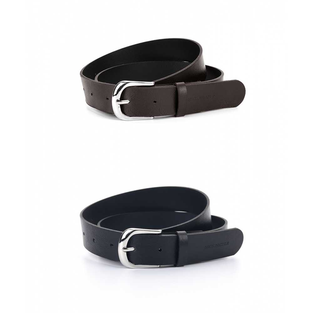 ニック&ニコールニコールベーシックレザーベルト_2色