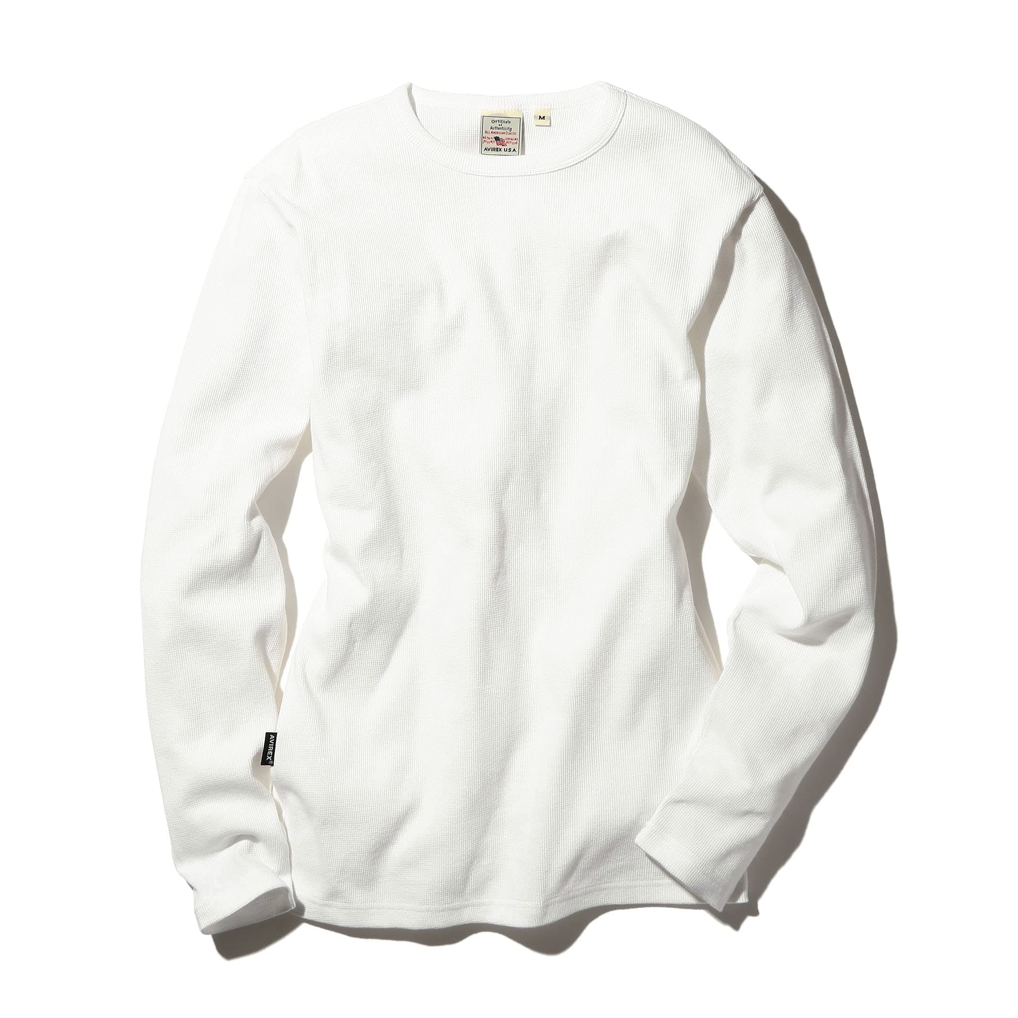 [アヴィレックス] ミニワッフル ロンT DAILY MINI WAFFLE CREW NECK Tシャツ 6143333 メンズ (S, 01 WHITE) 5,067円