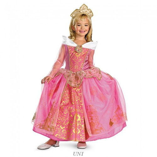 コスプレ 仮装 オーロラ姫ドレス 童話版 女の子用 M(7-8) 【 コスプレ 衣装 ハロウィン 仮装 コスチューム 子供 アニメ キッズ ディズニープリンセス グッズ ドレス 眠れる森の美女 おとぎ