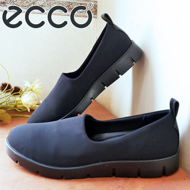 エコー ecco レディース スリッポン エコーベラ ストレッチ コンフォートシューズ カジュアルシューズ ローカット 靴 282073 51707 ブラック/ブラック 黒