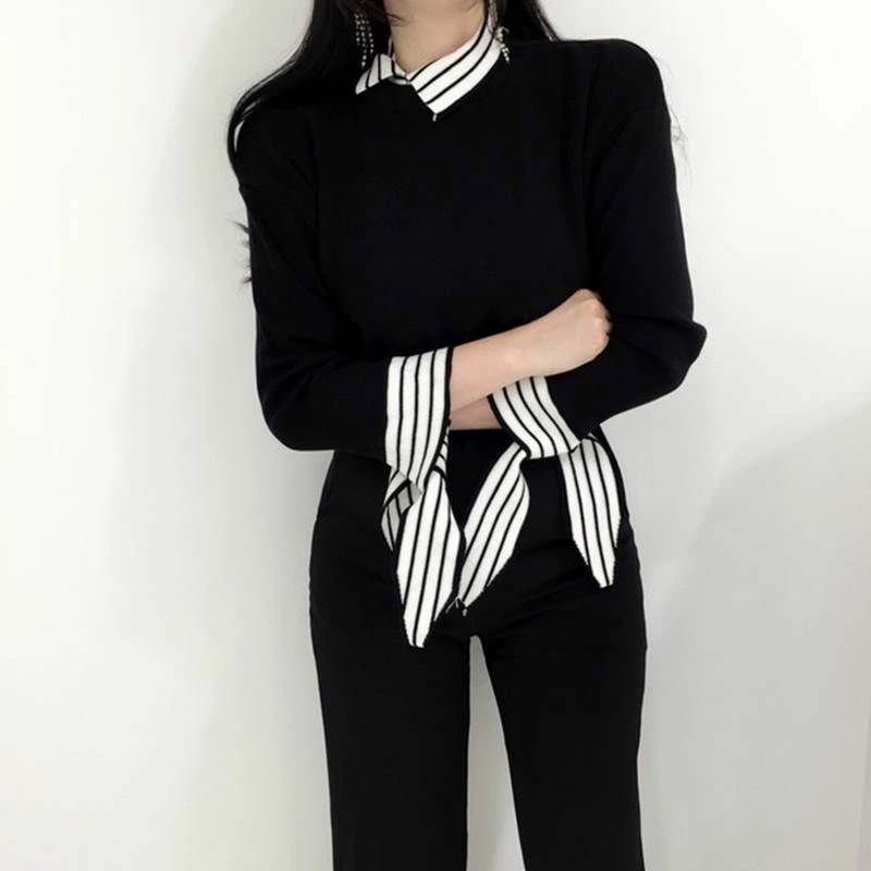 上品 S ブラウス 主役級 長袖 こなれ感 M オフィス お出かけ L アシンメトリー ホワイト 存在感 大人可愛い きれいめ かわいい シャツ ブラウス ブラック 個性的 レディース ドッキング 襟