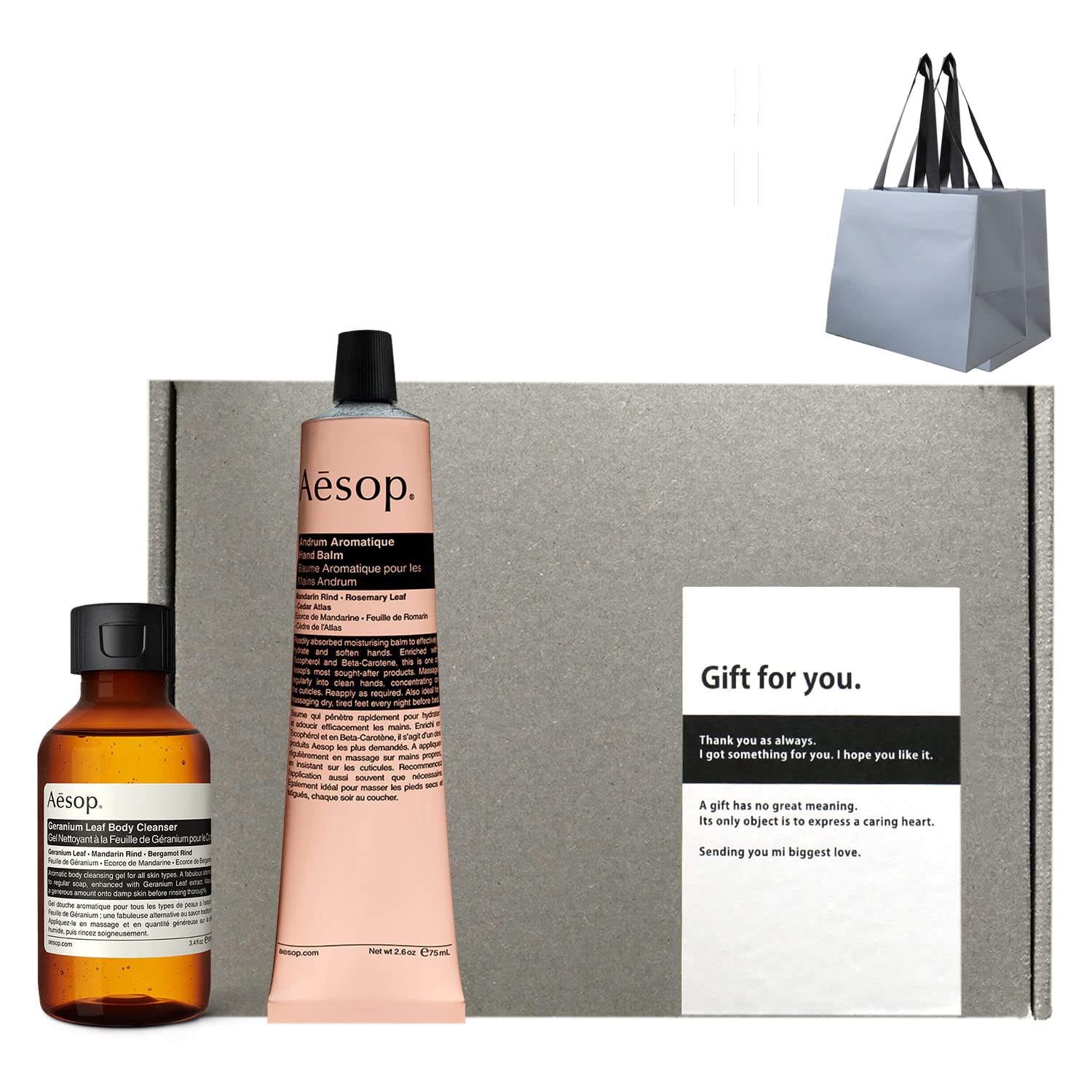 [セット品] イソップ Aesop ギフト セット アンドラム レスレクション アロマティック ハンドクリーム ハンドバーム 75ml ゼラニウム エクスペディエント ハンドジェル 50ml メンズ