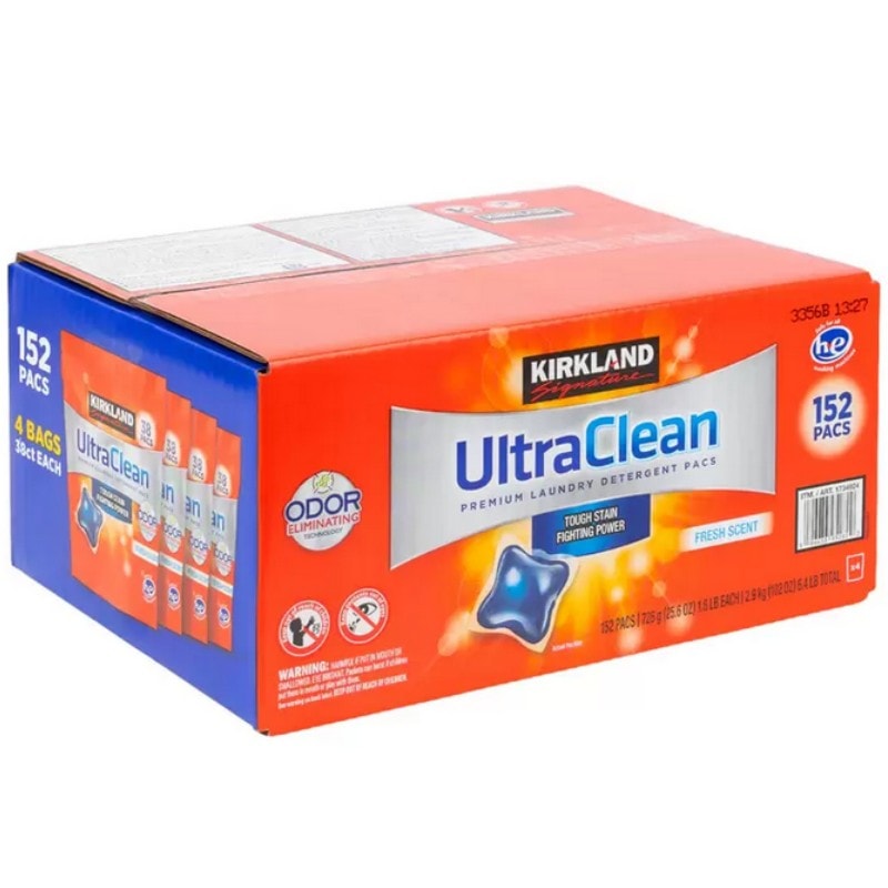 （カークランド ウルトラクリーン ランドリーパック 152個 洗濯洗剤）KIRKLAND Ultra Clean 洗剤 パック ジェルボール 小分け 1734924 5,187円