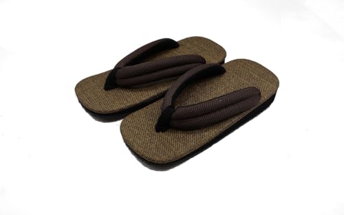 信貴 雪駄 STK16 黒アメ底 8.6寸（約26cm）日本製 メンズ 畳風インソール メッシュ鼻緒