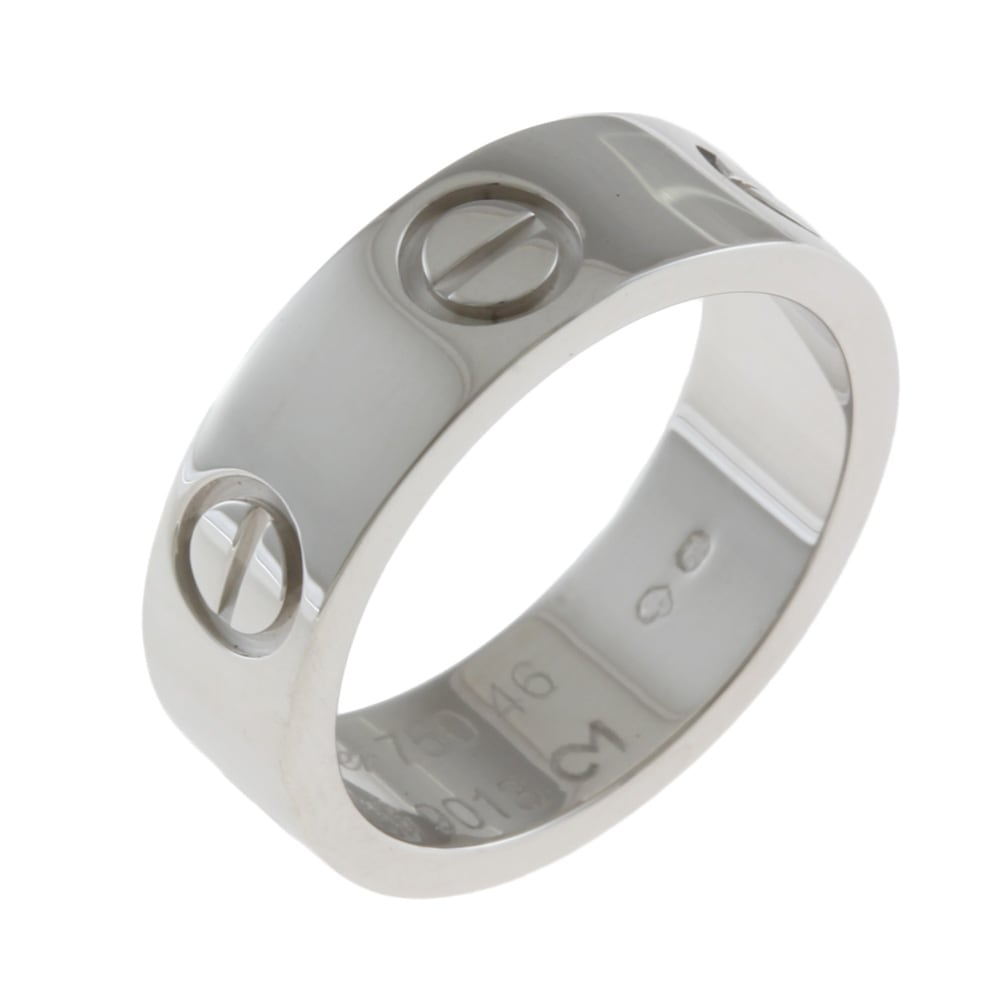 カルティエ ラブリング #46 リング 指輪 6号 18金 K18ホワイトゴールド CARTIER 中古 美品