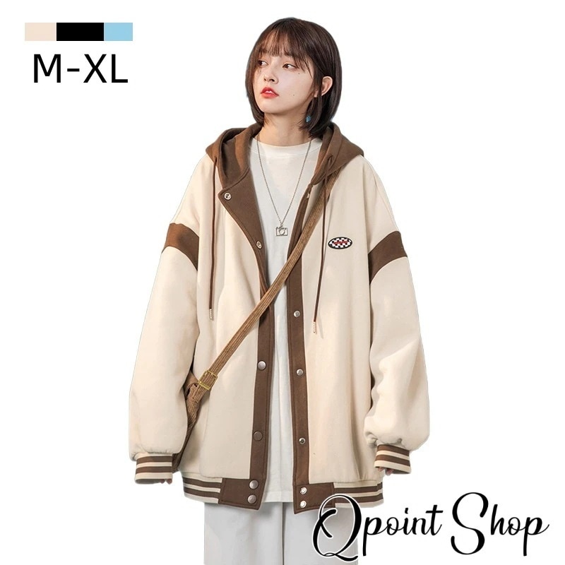 ホワイト華夫格衛衣の男女の秋冬今週の割引は 25% オフですの新型の韓版ゆったりbf怠惰な風ジッパーのカーディガンのフード付きのコート