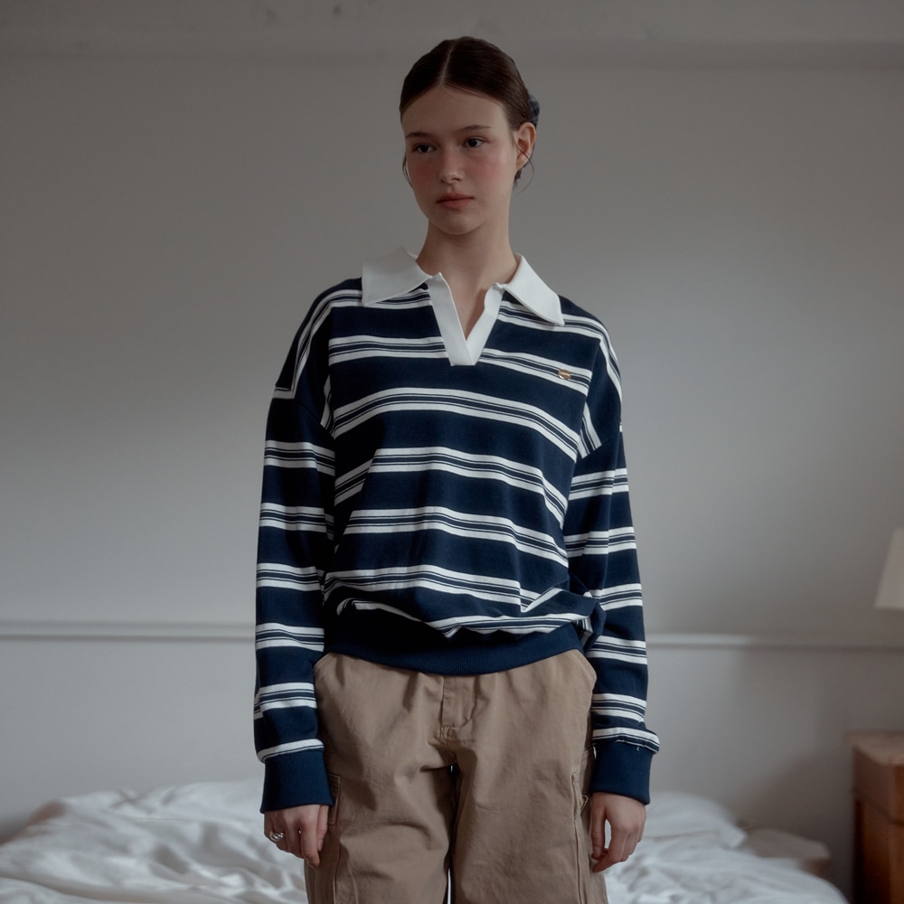 ANC ホープ ストライプ ラグビー スウェットシャツ [3カラー]