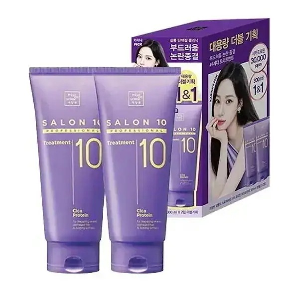 Mise-en-scene サロン10プロフェッショナルシカプロテイントリートメント, 300ml, 2個