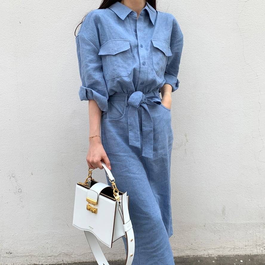 2color レディース ワンピース シャツワンピース ロングワンピース ロング ロング丈 ミモレ